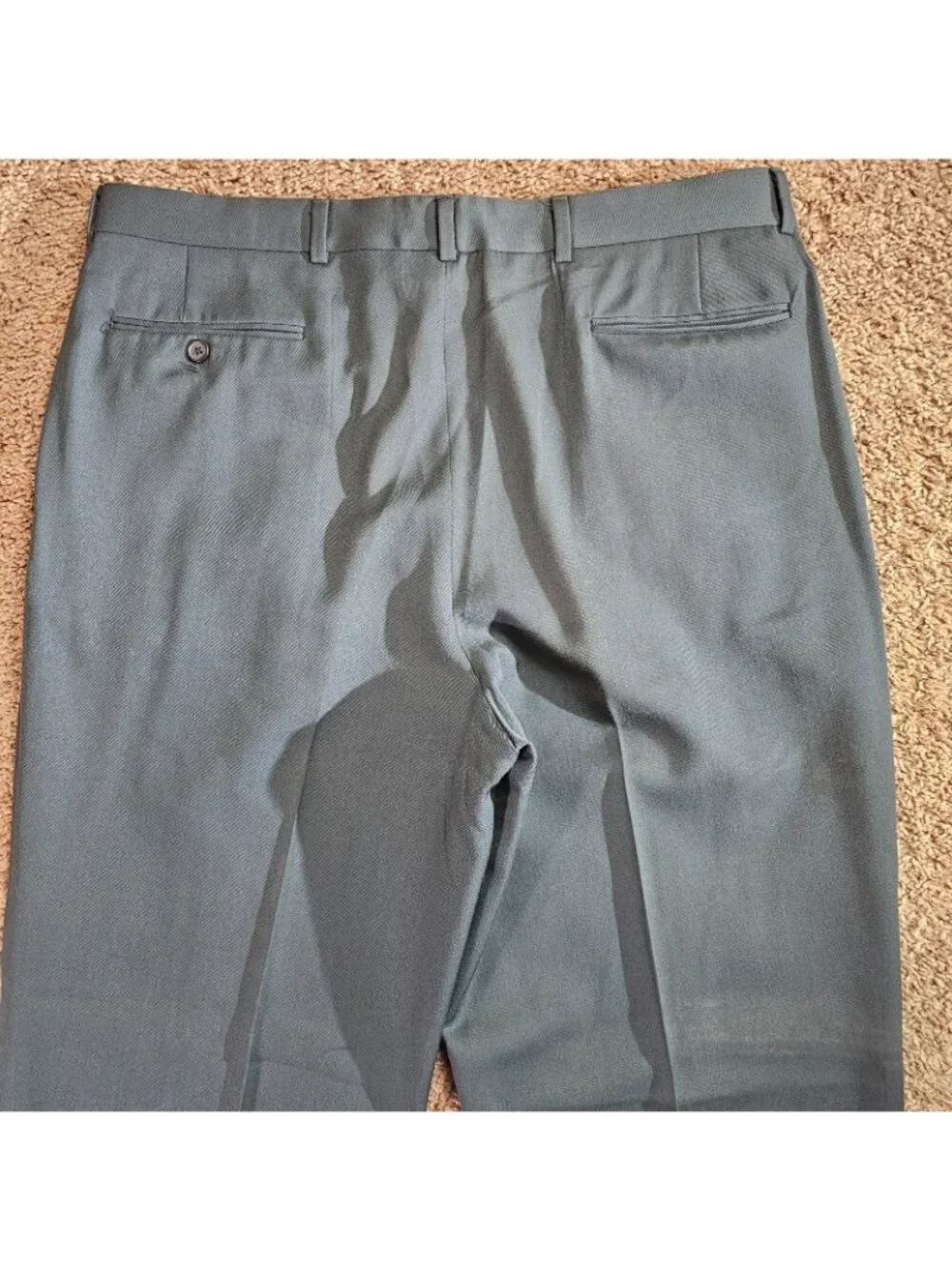 READ Vtg Givenchy Monsieur Pleated Dress Pants Mens 35R Gray 31" Inseam Cuffed - Picture 12 of 13